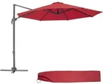 tectake Sonnenschirm, Bordeaux, Metall, Rund, 300x372 cm, Sonnen- & Sichtschutz,
