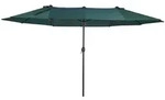 Outsunny Sonnenschirm,, Dunkelgr&uuml;n, Metall, 270x460 cm, Sonnen- & Sichtschutz,