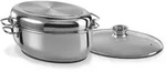 GSW Br&auml;ter Multibr&auml;ter, Edelstahl, Metall, 8,5 L, oval, 25x19.5x38 cm, ISO 9001,