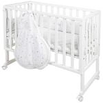 Roba Beistellbett Stubenbett 3 in 1 Sternenzauber, Wei&szlig;, Hellgrau, Textil,