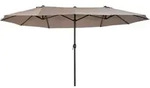 Outsunny Sonnenschirm,, Beige, Metall, 270x460 cm, Sonnen- & Sichtschutz,