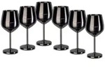 Echtwerk Gl&auml;serset, Schwarz, Metall, 6-teilig, 21 cm, Essen & Trinken, Gl&auml;ser,