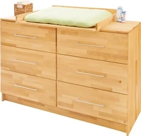 Pinolino WICKELKOMMODE Buche 140x101x54-78 cm