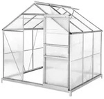 tectake Gew&auml;chshaus, Transparent, Metall, 185x195x190 cm, Gartenzubeh&ouml;r,