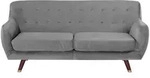 Beliani 3-Sitzer-Sofa, Grau, Textil, 188x84x85 cm, Wohnzimmer, Sofas & Couches,