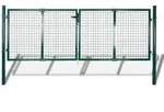 vidaXL Zauntor, Dunkelgr&uuml;n, Metall, Rechteckig, 310x175 cm, Gartenzubeh&ouml;r