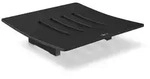 Zack Seifenschale, Schwarz, Metall, 10.5x2.2x10.5 cm, Badaccessoires,