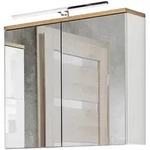 Lomado Spiegelschrank, Wei&szlig;, Holzwerkstoff, 80x70x20 cm, Badezimmer,
