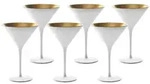 St&ouml;lzle Lausitz Cocktailschalen, Wei&szlig;, Gold, Glas, Essen & Trinken, Gl&auml;ser,