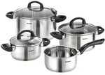 Karcher Topfset, Edelstahl, Metall, Rund, hitzebest&auml;ndige Griffe, Kochen, T&ouml;pfe,
