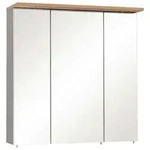 Stylife Spiegelschrank Jelda, Eiche, Platin, Metall, 6 F&auml;cher, 70.4x72.3x23.7 cm,