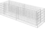vidaXL Gabionen-Hochbeet, Silber, Metall, Rechteckig, 180x50x50 cm, Gartenzubeh&ouml;r,