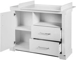 Roba Wickelkommode, Wei&szlig;, Holzwerkstoff, 2 Schubladen, Rechteckig, 120x98x75 cm,