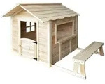 Home Deluxe Spielhaus, Natur, Holz, 118.2x132.5x111 cm, Outdoor Spielzeug,
