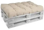 Beautissu Palettenkissen, Beige, Textil, 80x15x120 cm, Outdoor-Kissen,