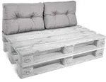Palettenkissen, Hellgrau, Textil, 40x20x60 cm, Outdoor-Kissen, Palettenkissen