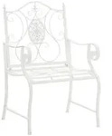 CLP Gartenstuhl, Wei&szlig;, Metall, 62x94x53 cm, Gartenm&ouml;bel, Gartenst&uuml;hle,