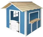 Home Deluxe Spielhaus, Blau, Holz, 118.2x132.5x111 cm, Outdoor Spielzeug,