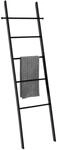 Wenko Handtuchleiter Suri, Schwarz, Holz, Bambus, 43x170x33 cm, Montage ohne Bohren,