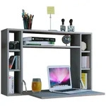 Mid.you Laptoptisch, Grau, Holzwerkstoff, rechteckig, 20x60x90 cm, klappbar, Regal,