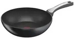 Tefal Wokpfanne, Schwarz, Metall, Rund, antihaftbeschichtet, Kochen, Pfannen,...