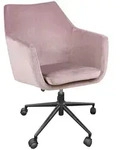 Carryhome Drehstuhl, Rosa, Textil, Uni, Drehkreuz, 58x85-95x58 cm, Arbeitszimmer,