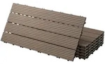 ECD-Germany Terrassenfliese, Dunkelbraun, Holzwerkstoff, wetterfest-Zonen,