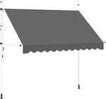 vidaXL Markise, Anthrazit, Textil, 120x300 cm, Sonnenschutz & Sichtschutz, Markisen