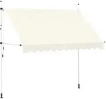 vidaXL Markise, Creme, Textil, 120x300 cm, Sonnenschutz & Sichtschutz, Markisen