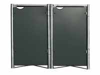 Mülltonnenbox, Grau, Metall, 139.4x115.2x80.7 cm, Aufbewahrung & Schutzhüllen
