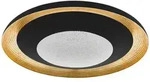 Eglo Led-Deckenleuchte Canicosa, Schwarz, Gold, Transparent, Metall, Kunststoff,