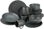 Creatable Kombiservice Soft Touch black, Schwarz, Keramik, 20-teilig, 300 ml,400 ml,