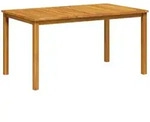 vidaXL Gartentisch, Braun, Holz, rechteckig, 90x74x150 cm, Gartenm&ouml;bel,