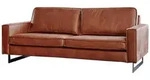 Kawola Sofa, Braun, Metall, Echtholz, 2-Sitzer, F&uuml;llung: Kaltschaum, Kufe,...