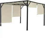 MCW Pergola, Wei&szlig;, Metall, 305x212x305 cm, Sonnen- & Sichtschutz, Pavillons &