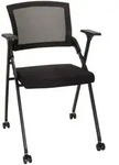 Mid.you Besucherstuhl, Schwarz, Metall, A-Form, 61x98x58 cm, klappbar, Arbeitszimmer,