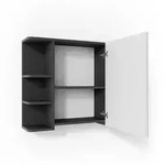 Vicco Badspiegelschrank, Anthrazit, Holzwerkstoff, 8 F&auml;cher, Rechteckig,