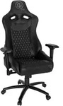 Mid.you Gamingstuhl, Schwarz, Kunststoff, Drehkreuz, 74x137x66 cm, Wippmechanik mit