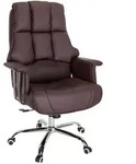 Mid.you Chefsessel, Braun, Textil, Drehkreuz, 75x130x64 cm, Wippmechanik mit