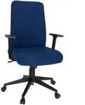 Mid.you Drehstuhl, Blau, Schwarz, Kunststoff, Drehkreuz, 65x120x62 cm, Wippmechanik