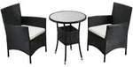 Juskys Balkon-Set, Schwarz, Kunststoff, 5, Gartenm&ouml;bel, Gartenm&ouml;bel-Sets