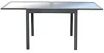 Home Deluxe Gartentisch, Anthrazit, Metall, Glas, 90x180x75 cm, Gartenm&ouml;bel,