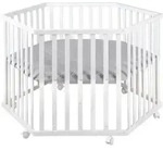 Roba Laufgitter, Wei&szlig;, Holzwerkstoff, Sechseckig, 118.5x72.5x103.5 cm, Babym&ouml;bel,