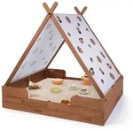 Muddy Buddy Sandkasten, Braun, Holz, Zypresse, massiv, 120x140x140 cm, EN 71,