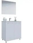 Mid.you Badezimmer VCM Gilos, Wei&szlig;, Metall, 3-teilig, 1 F&auml;cher, 80 cm,...