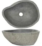 vidaXL Waschbecken, Taupe, Stein, 36x15x46 cm, Badezimmer, Waschbecken &...