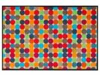 Esposa FUßMATTE, Mehrfarbig, Textil, Kreise, rechteckig, 50x75 cm, rutschfest,