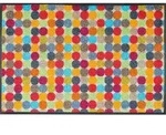 wash+dry FU&szlig;MATTE Mikado Dots, Mehrfarbig, Textil, Kreise, rechteckig, 50x75 cm,