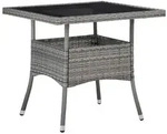 vidaXL Gartentisch,, Grau, Naturmaterialien, quadratisch, 80x75x80 cm, Gartenm&ouml;bel,