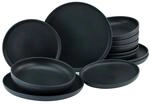 Creatable Tafelservice Uno, Schwarz, Keramik, 12-teilig, Uni, 36.5x34.5x36.5 cm, Made